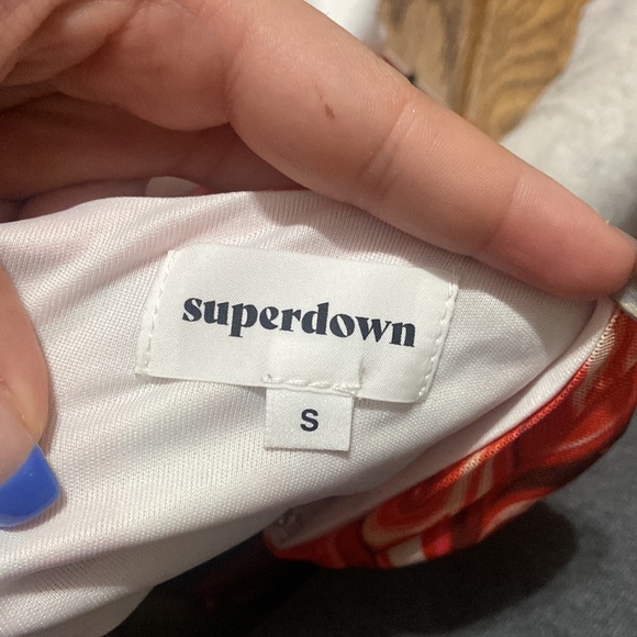 Superdown Red Swirl Mini Dress - Picture 7 of 8